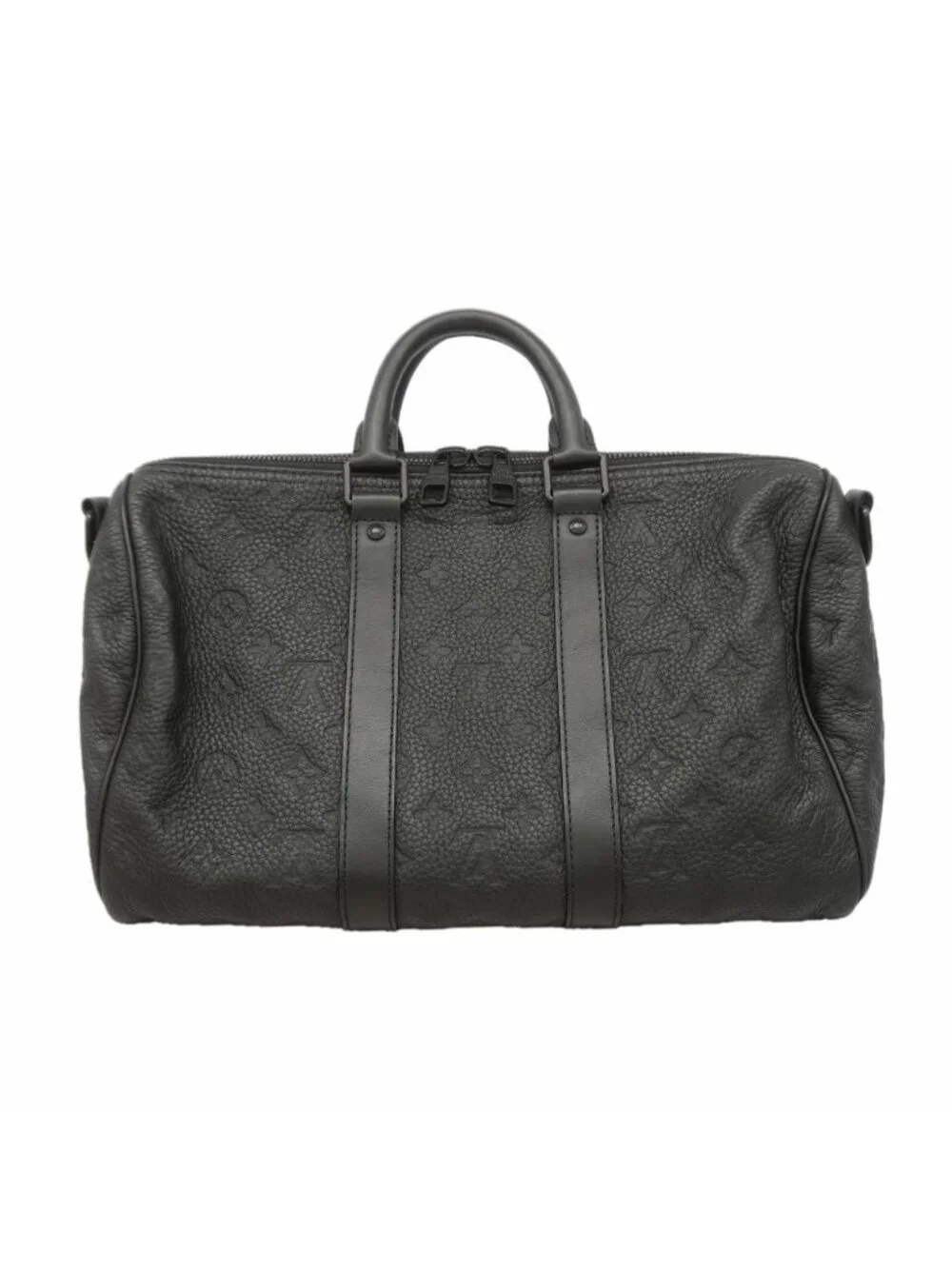 Louis Vuitton Handbag Monogram Taurillon Keepall Bandouliere 35 Black 2-Way Bag
